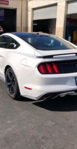 White Mustang GT — Rear View Completed